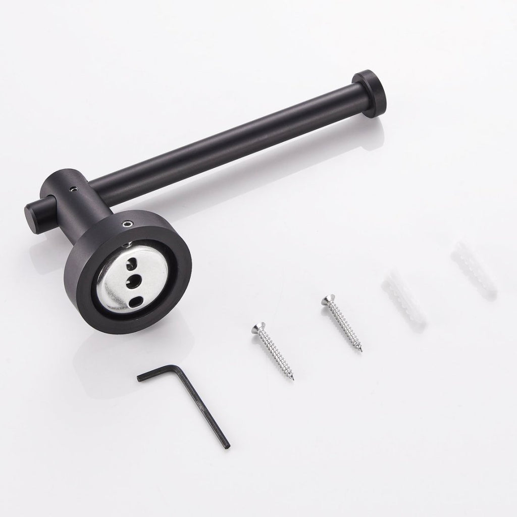 Toilet Paper Holder Matte Black Thicken Space Aluminum Toilet Roll Holder For Bathroom, Kitchen, Washroom Wall Mount