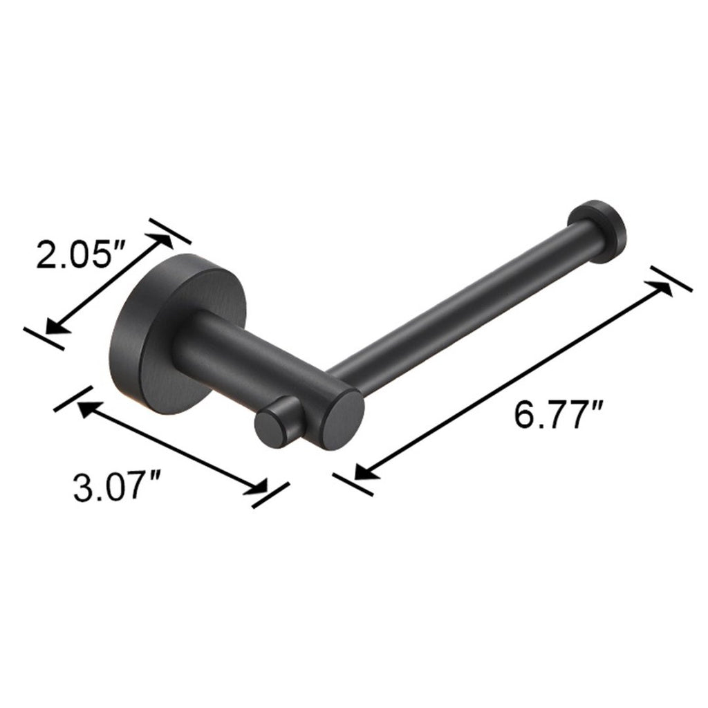 Toilet Paper Holder Matte Black Thicken Space Aluminum Toilet Roll Holder For Bathroom, Kitchen, Washroom Wall Mount