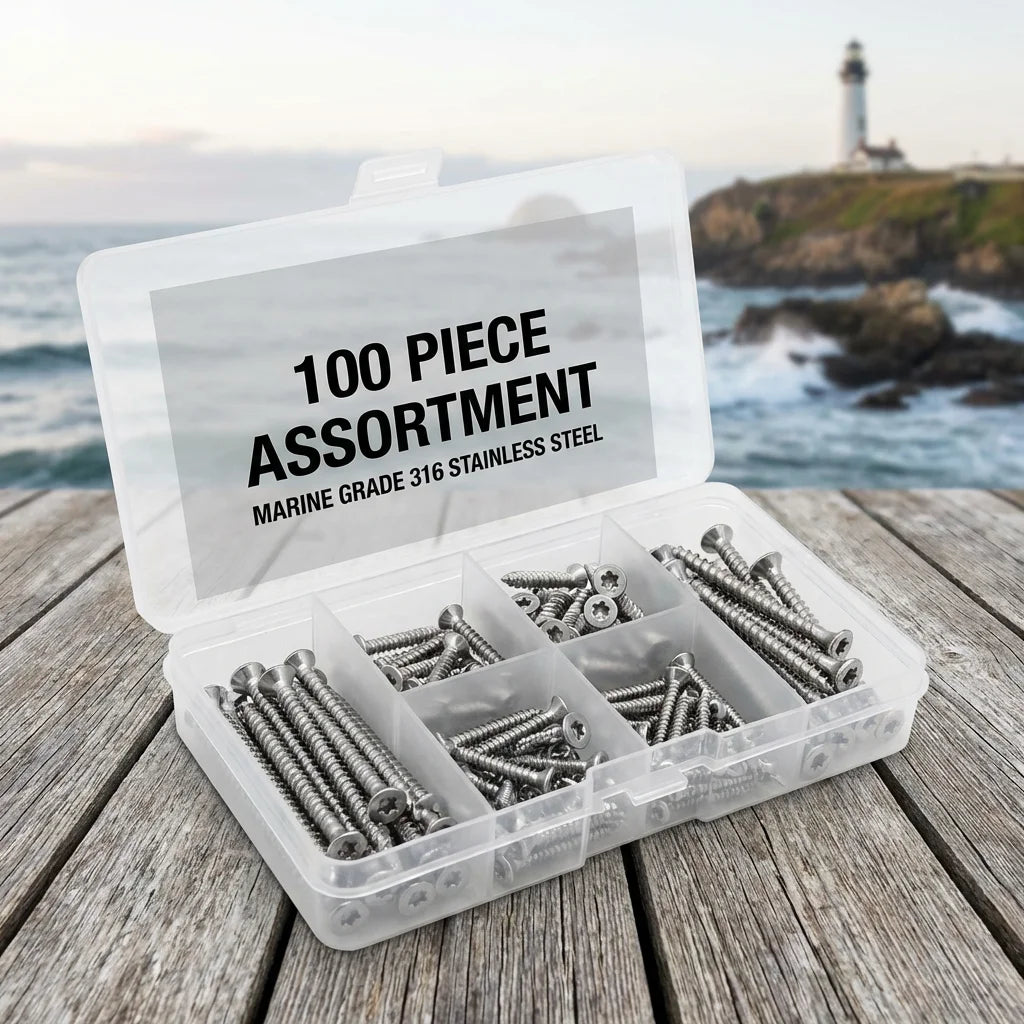 Bevvify Marine Grade SS316 Outdoor Screw Kit 100pcs
