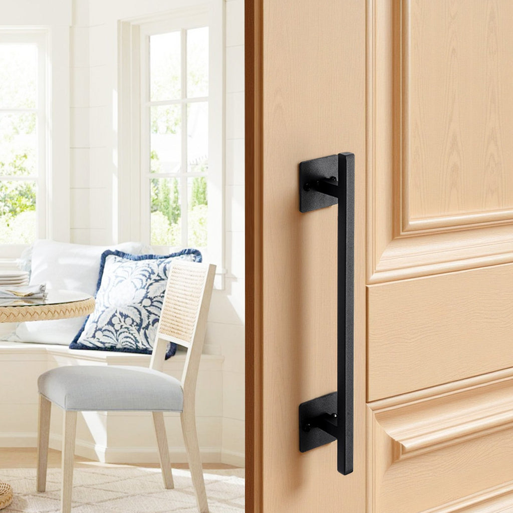 Barn Door Handle 12.6 In Rustic Heavy Duty Carbon Steel Garden Gate Pull Handle