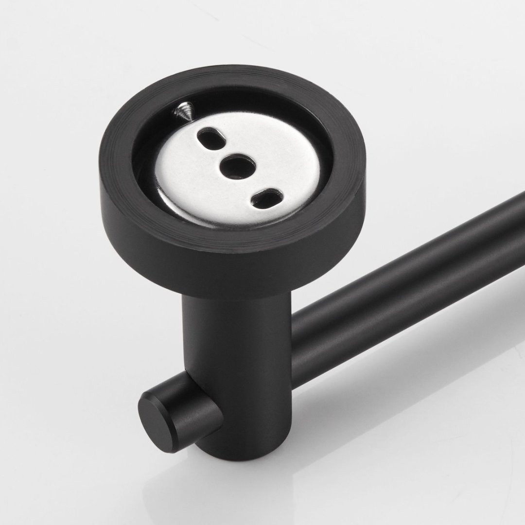 Toilet Paper Holder Matte Black Thicken Space Aluminum Toilet Roll Holder For Bathroom, Kitchen, Washroom Wall Mount